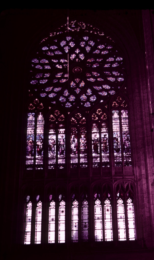 Transept, north, rose