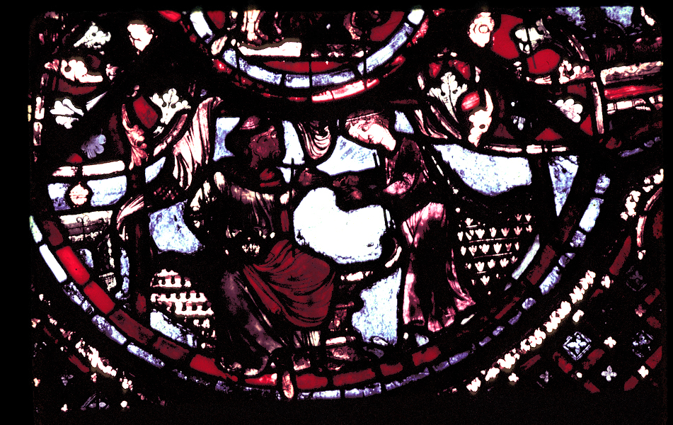 Apse, outer ambulatory, window 16, section 4