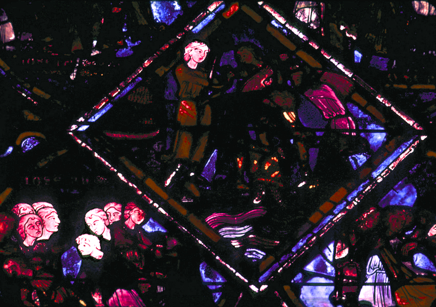 Apse, outer ambulatory, window 1, section 8