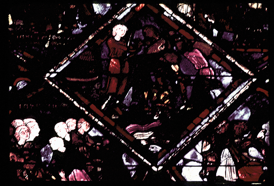 Apse, outer ambulatory, window 1, section 8