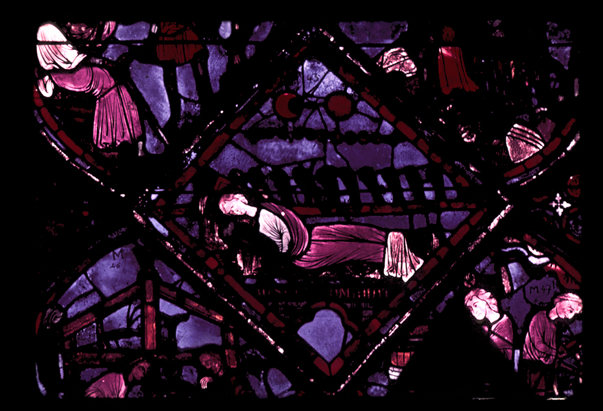 Apse, outer ambulatory, window 1, section 3