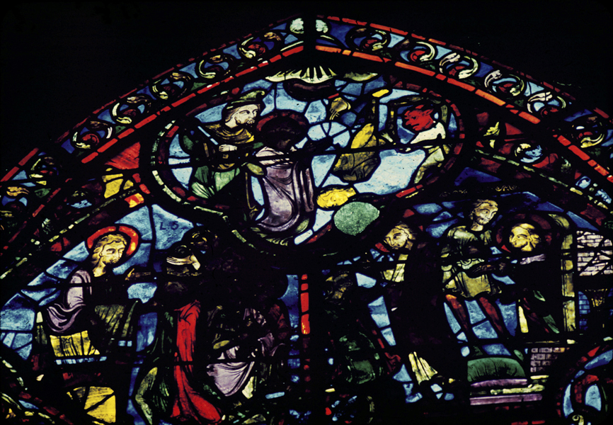 Apse, outer ambulatory, window 5, section 8