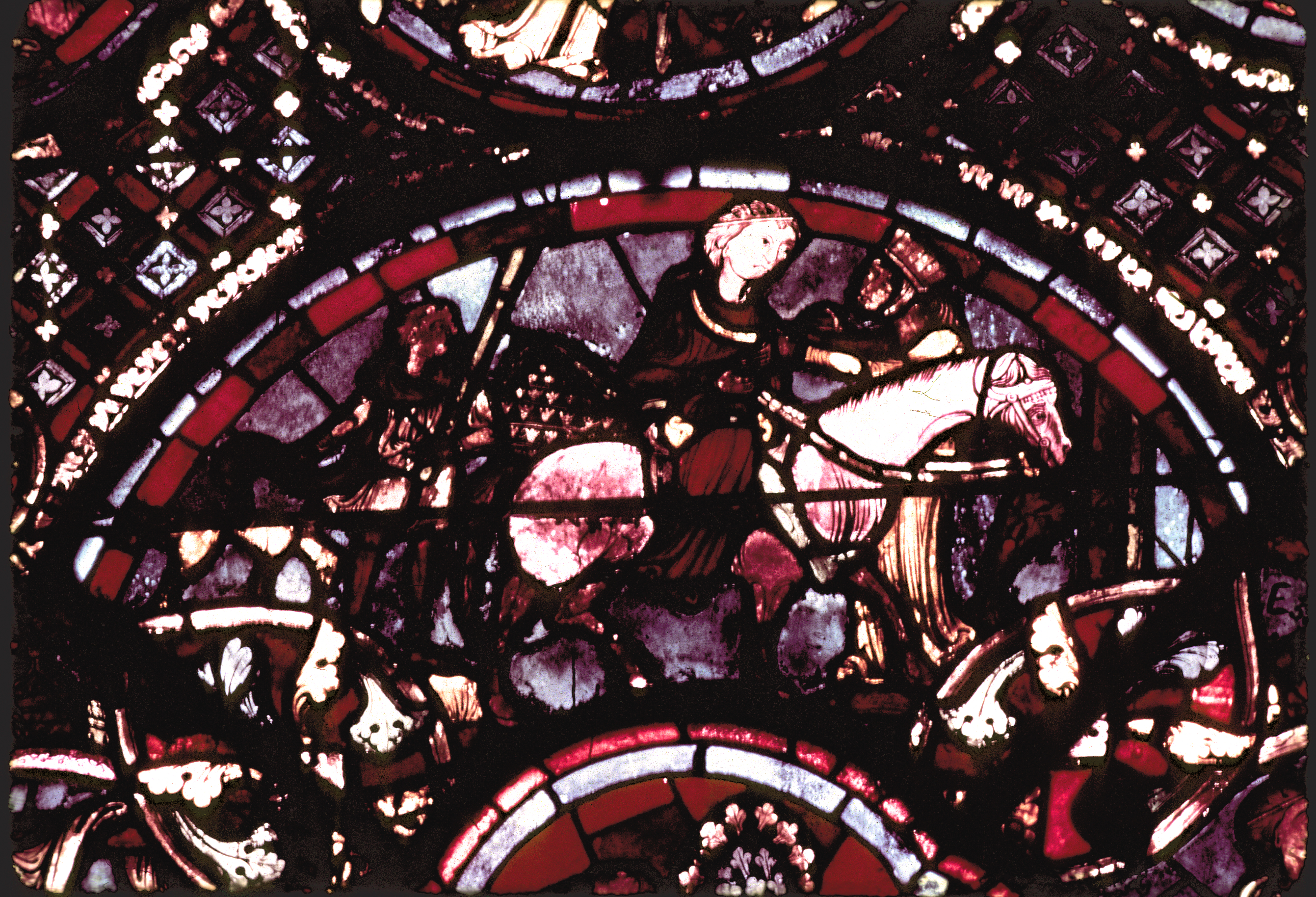 Apse, outer ambulatory, window 16, section 8