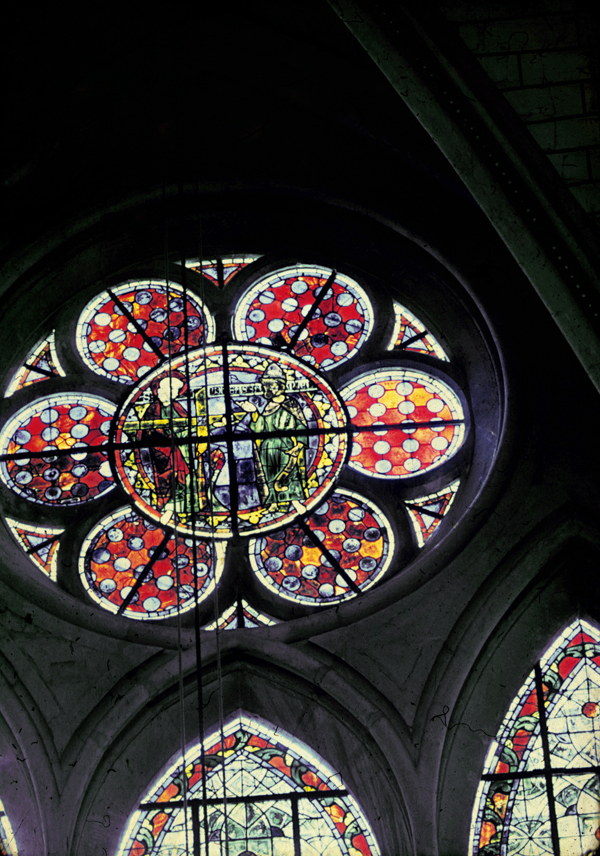 Nave clerestory, wall south, window 10, rose