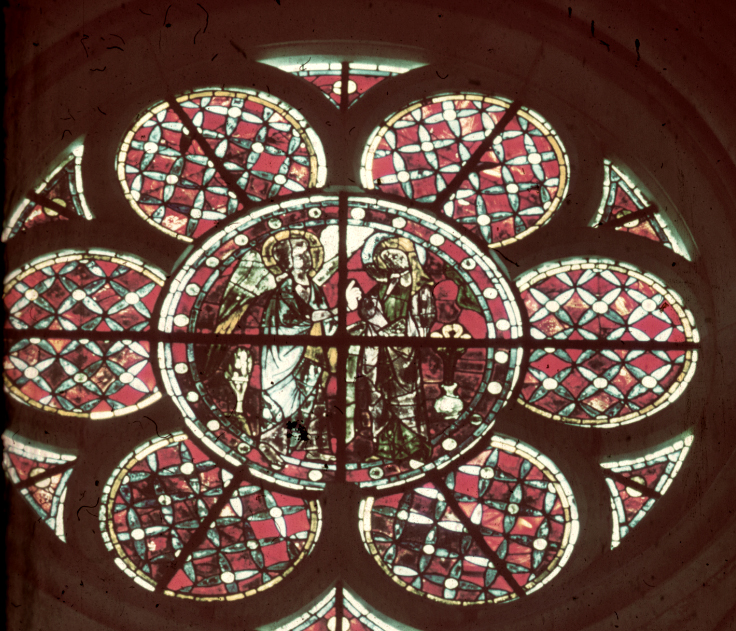 Nave clerestory, wall south,  window 11, rose