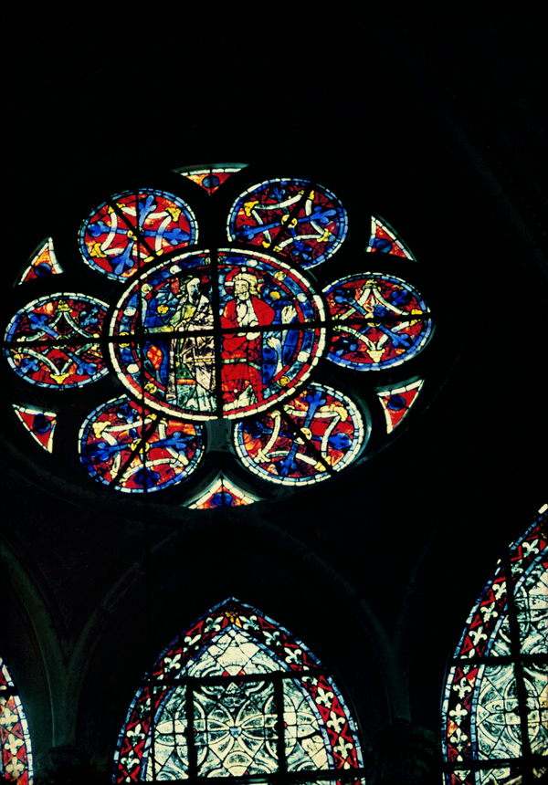 Nave clerestory, wall south, window 12, rose