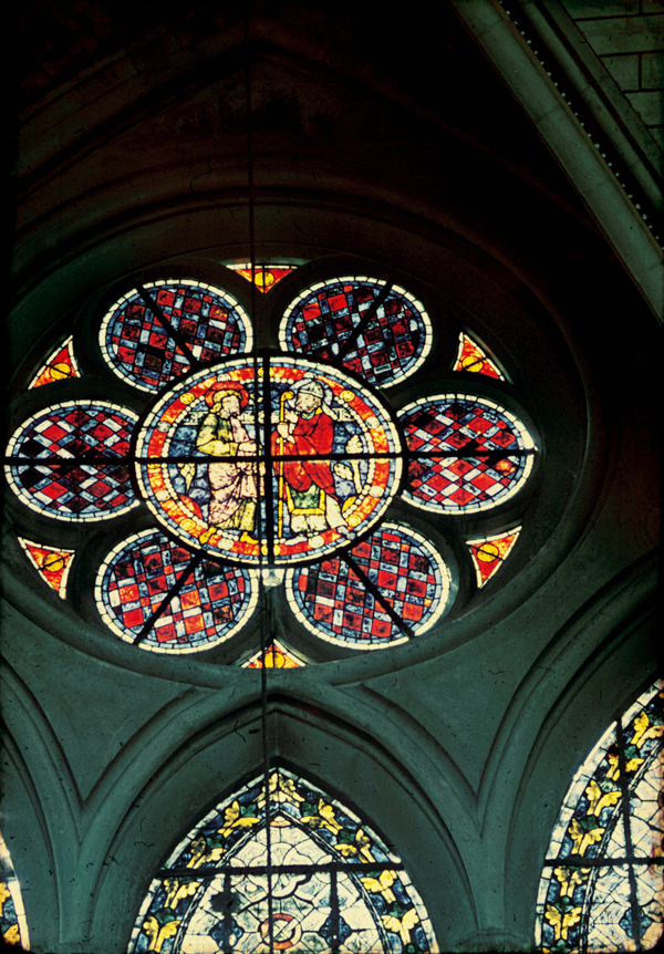 Nave clerestory, wall south, window 14, rose
