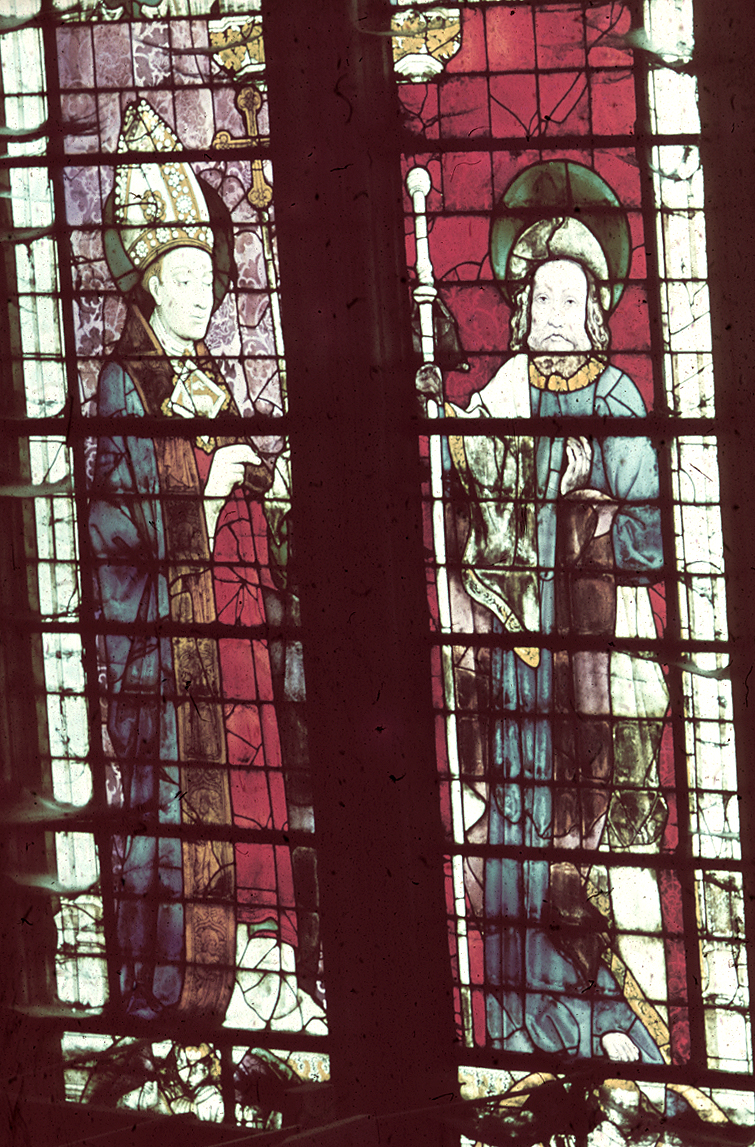 West façade, clerestory, rose, section A