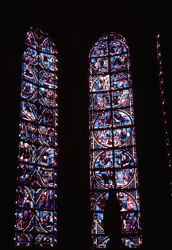 Apse, Lady of Lourdes Chapel, windows 18 and 19, full