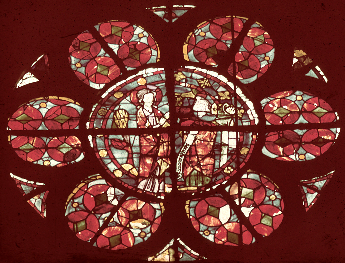 Nave clerestory,  window 12X, rose (triforium, low)