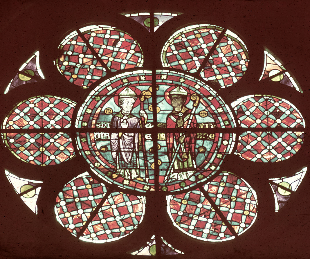 Nave clerestory, window 13X, rose (triforium, low)