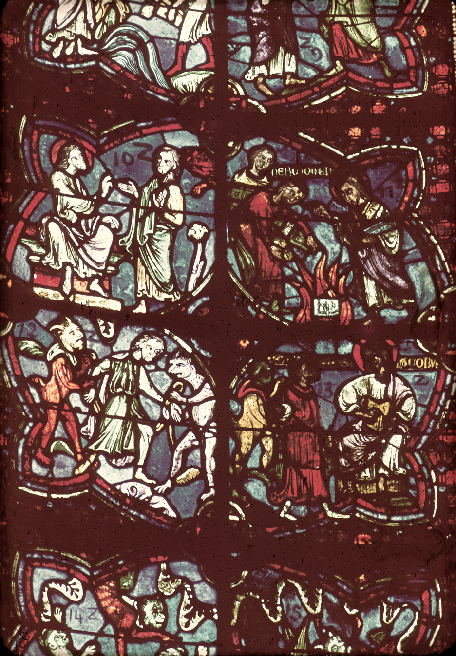 Apse, Joan of Arc Chapel, Window 4, section 5-6-15-16