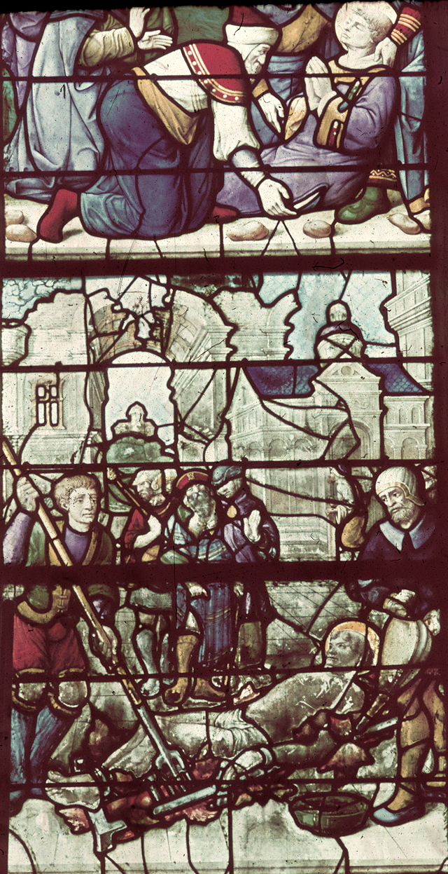 Nave, wall south, chapel window X, section D1