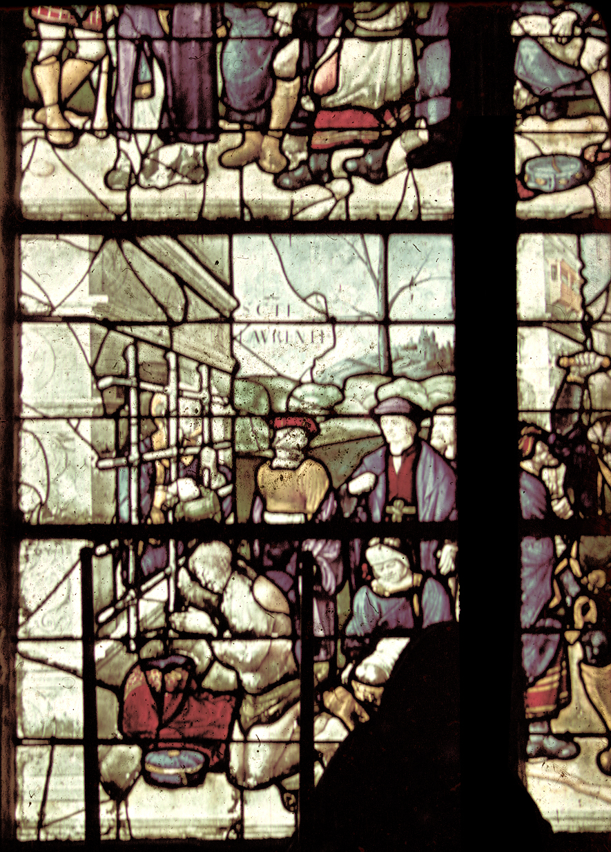 Nave, wall south, chapel, window X, section B1