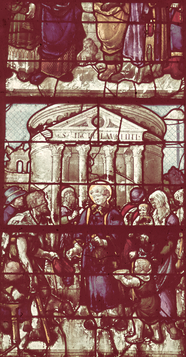 Nave, wall south, chapel, window X, section A1
