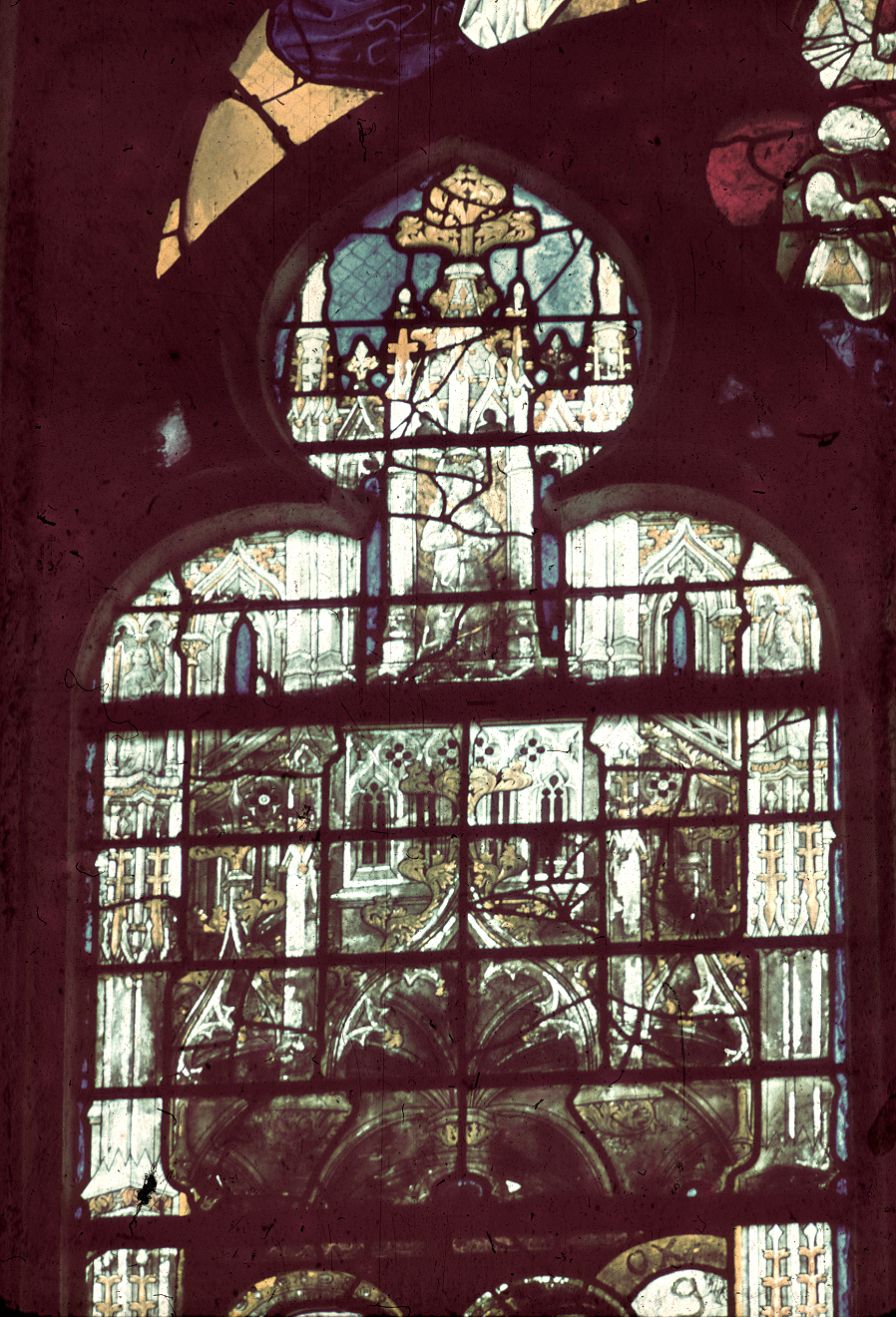 Nave, wall south, chapel, window YW, section A3
