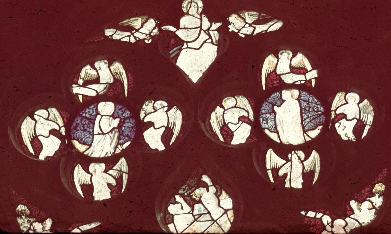 Nave, wall south, chapel, window 3, section 1