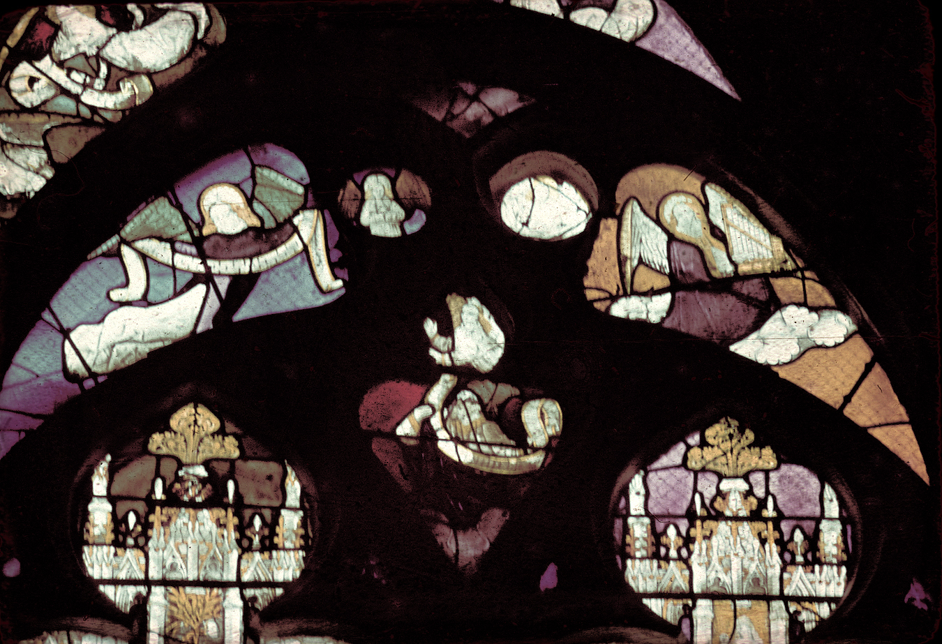 Nave, wall south, chapel, window YW, section 4