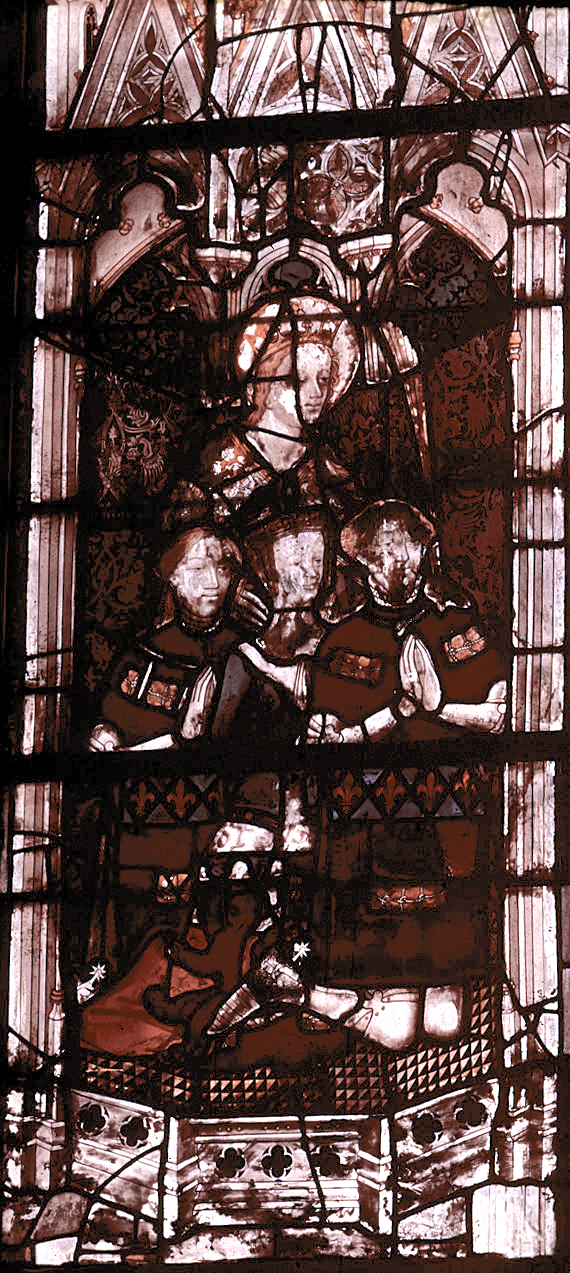 Nave, wall north, chapel, window 2A, section A2