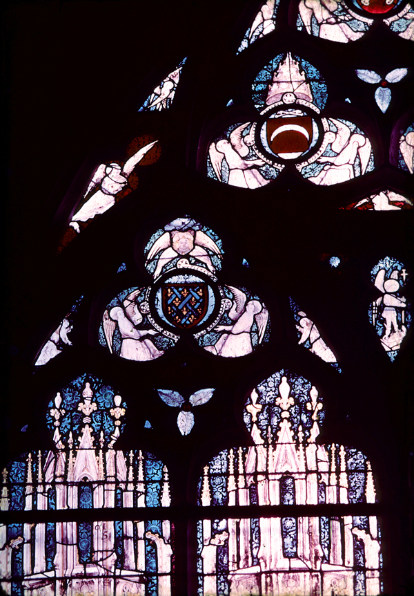 Nave, wall north, chapel, window 2A, section 4 (tracery)