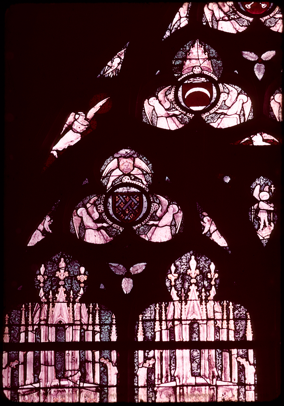Nave, wall north, chapel, tracery, window 2A, section 4