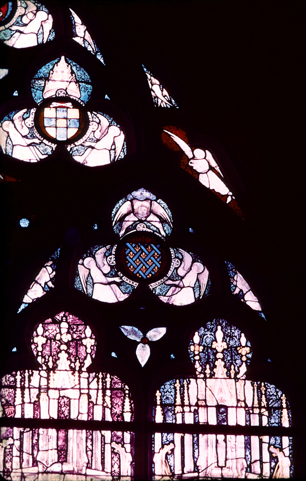 Nave, wall north, chapel, window 2A, section 5 (tracery)