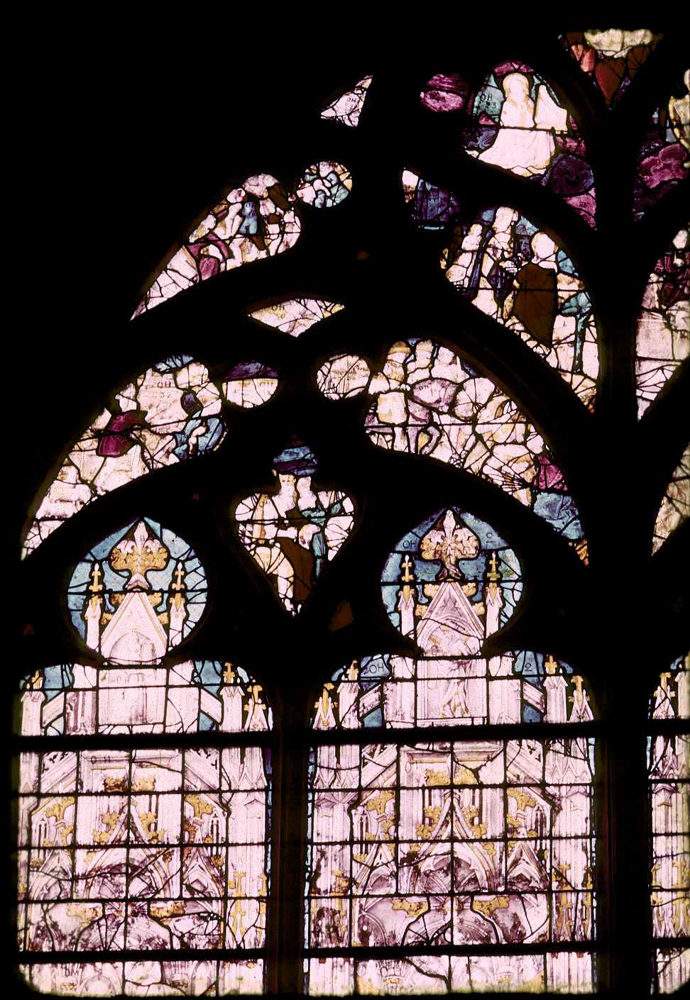 Nave, wall north, chapel, window 4A, section 5
