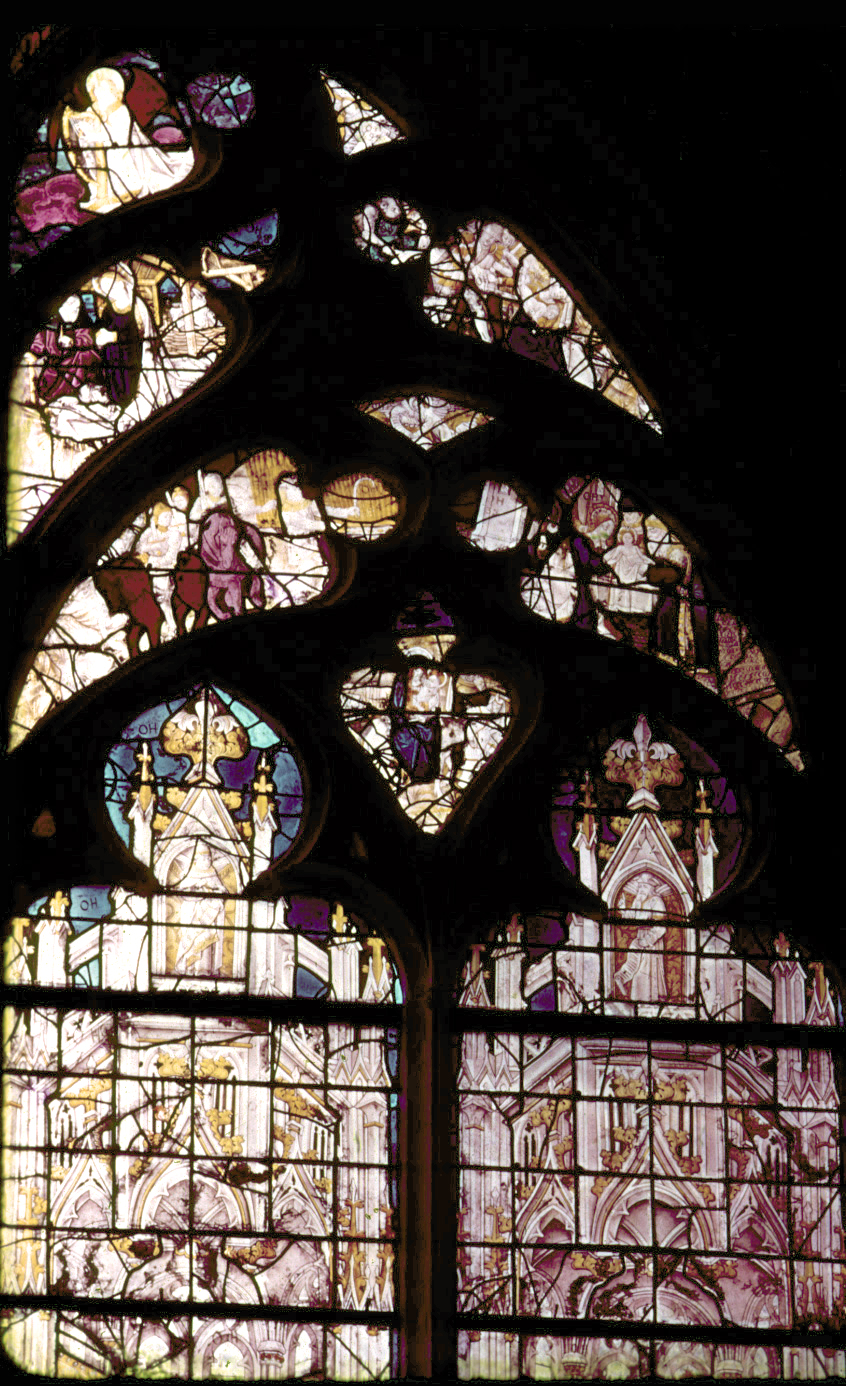 Nave, wall north, chapel, window 4A, section 6