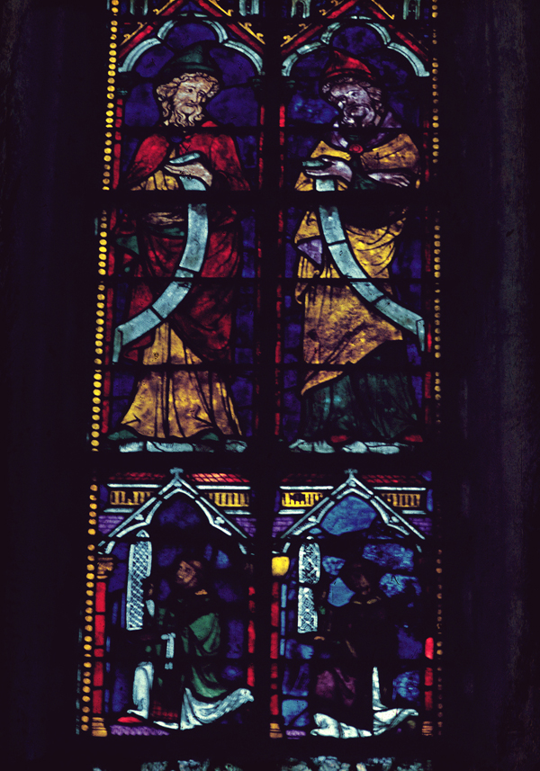 Transept, north, west bay window 2, lancet right