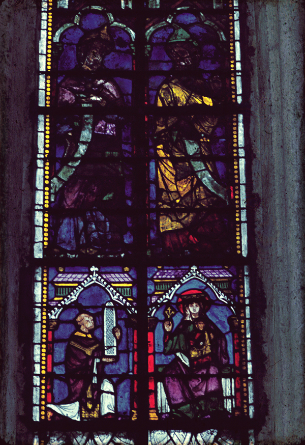 Transept, north, west bay window 2, lancet left