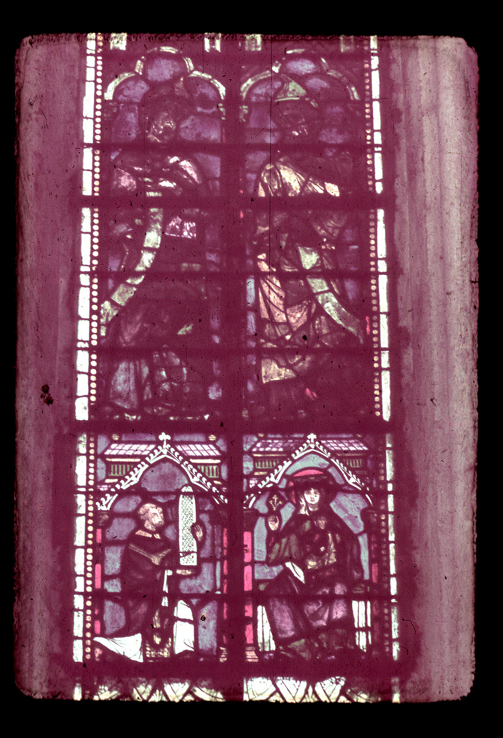 Transept, north, west bay window 2, lancet left