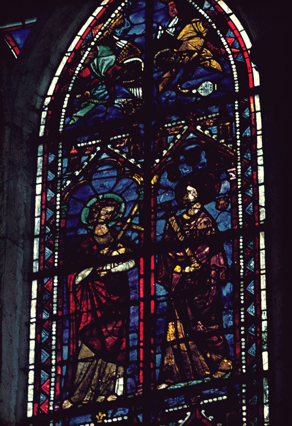 Nave, south, aisle bay window 1, lancet 4, upper register