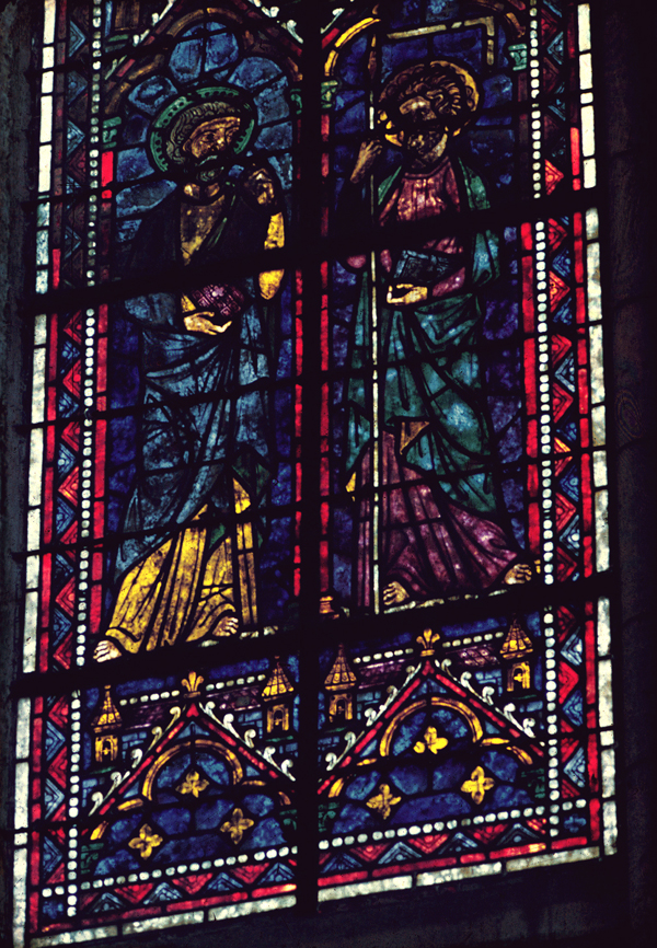 Nave, south, aisle bay window 1, lancet 4, lower register
