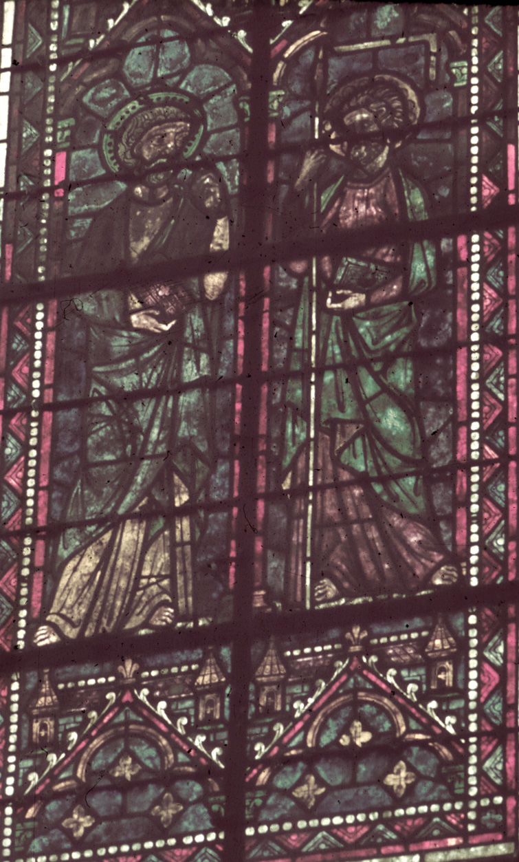 Nave, south, aisle bay window 1, lancet 4, lower register
