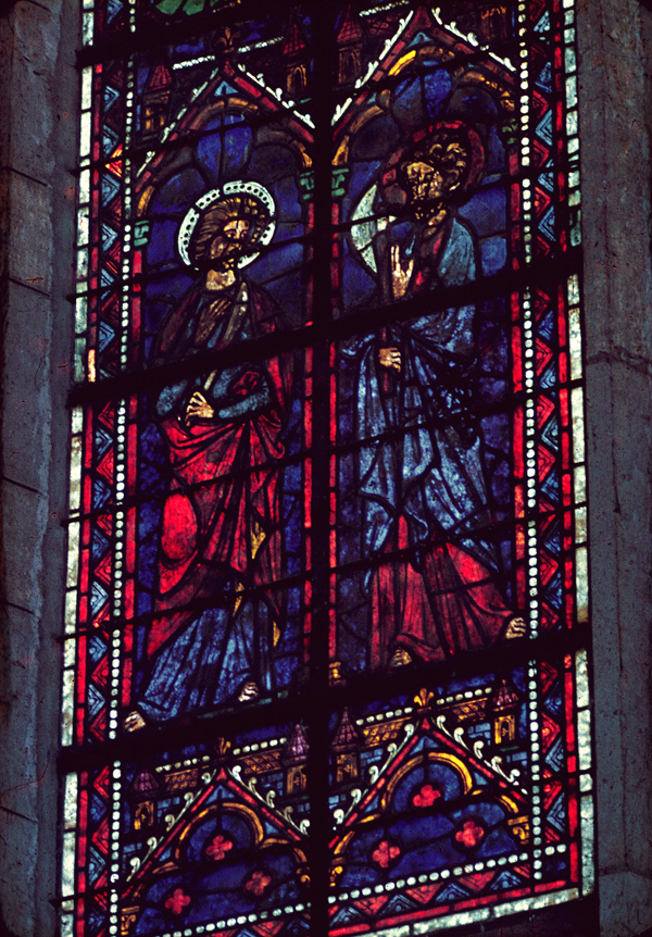 Nave, south, aisle bay window 1, lancet 3, lower register