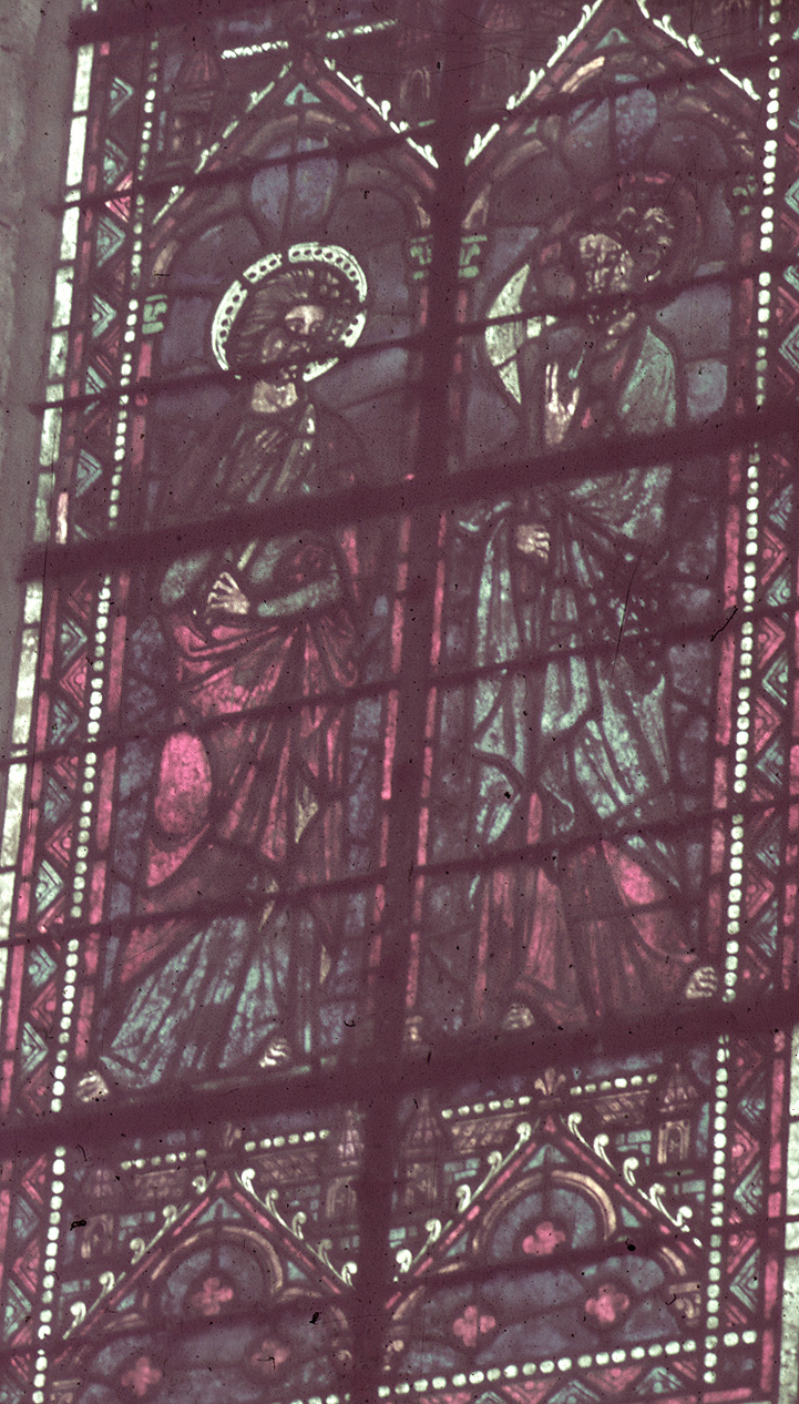 Nave, south, aisle bay window 1, lancet 3, lower register