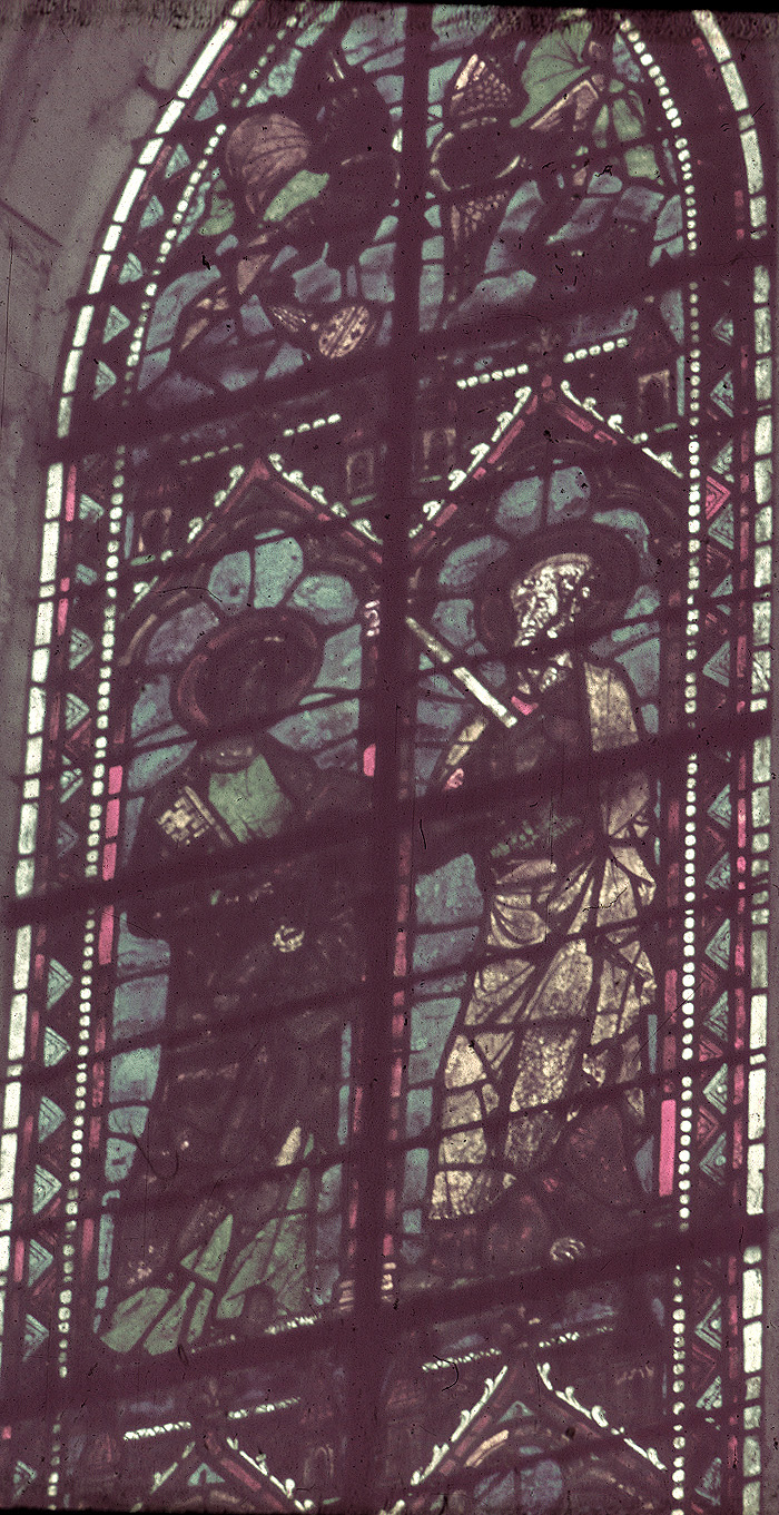Nave, south, aisle bay window 1, lancet 3, upper register