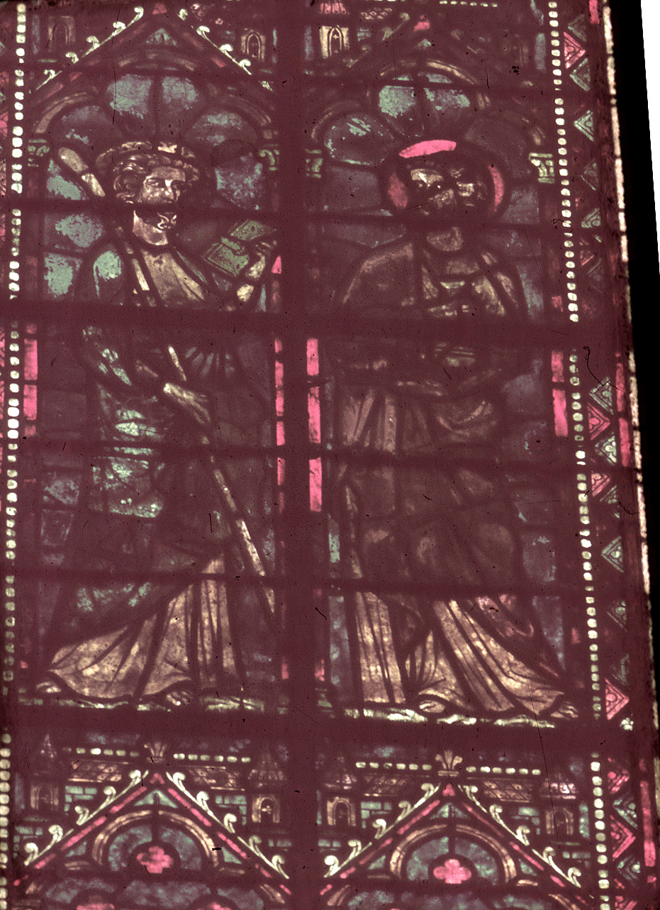 Nave, south, aisle bay window 1, lancet 2, lower register