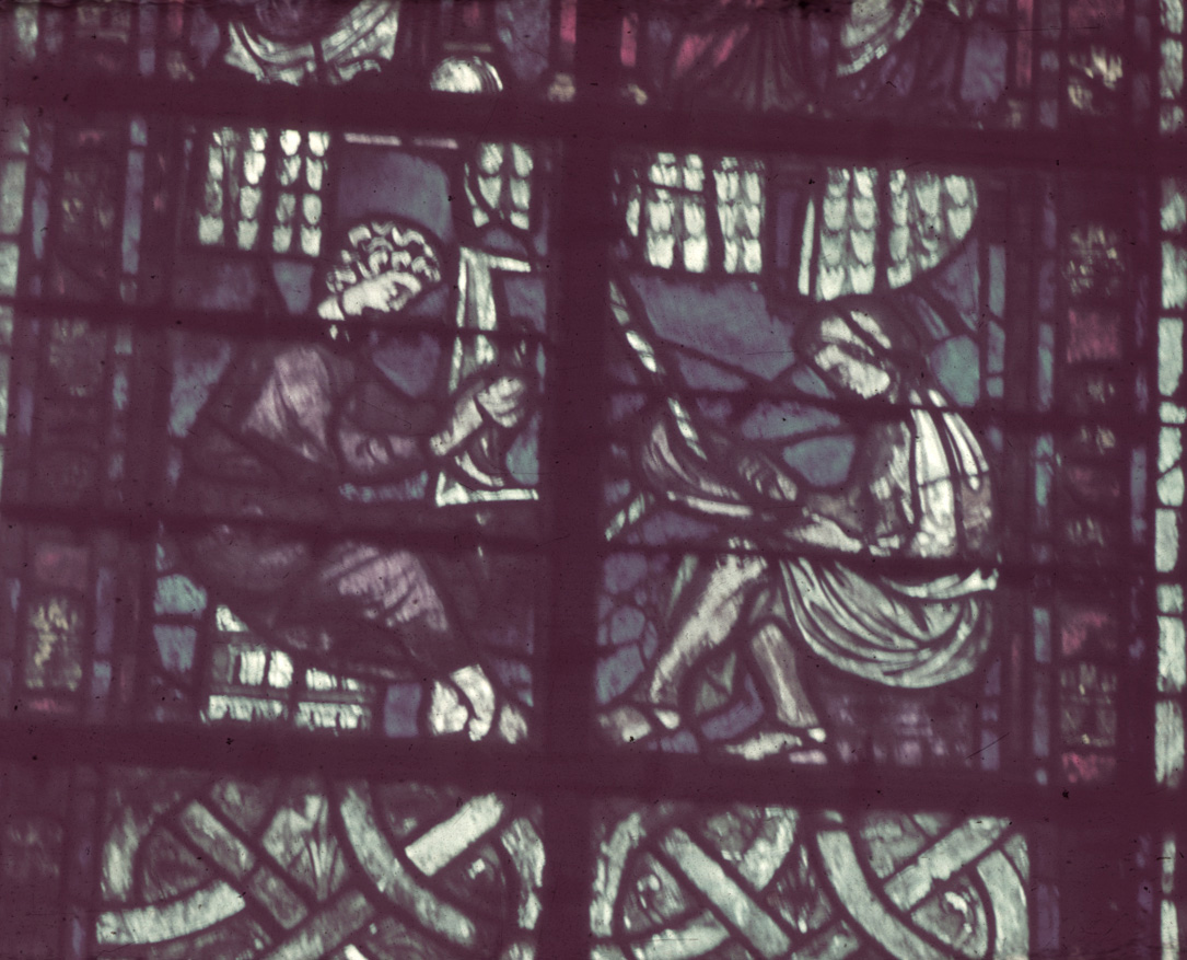 Nave, north, aisle bay window 1, lancet 4, lower register