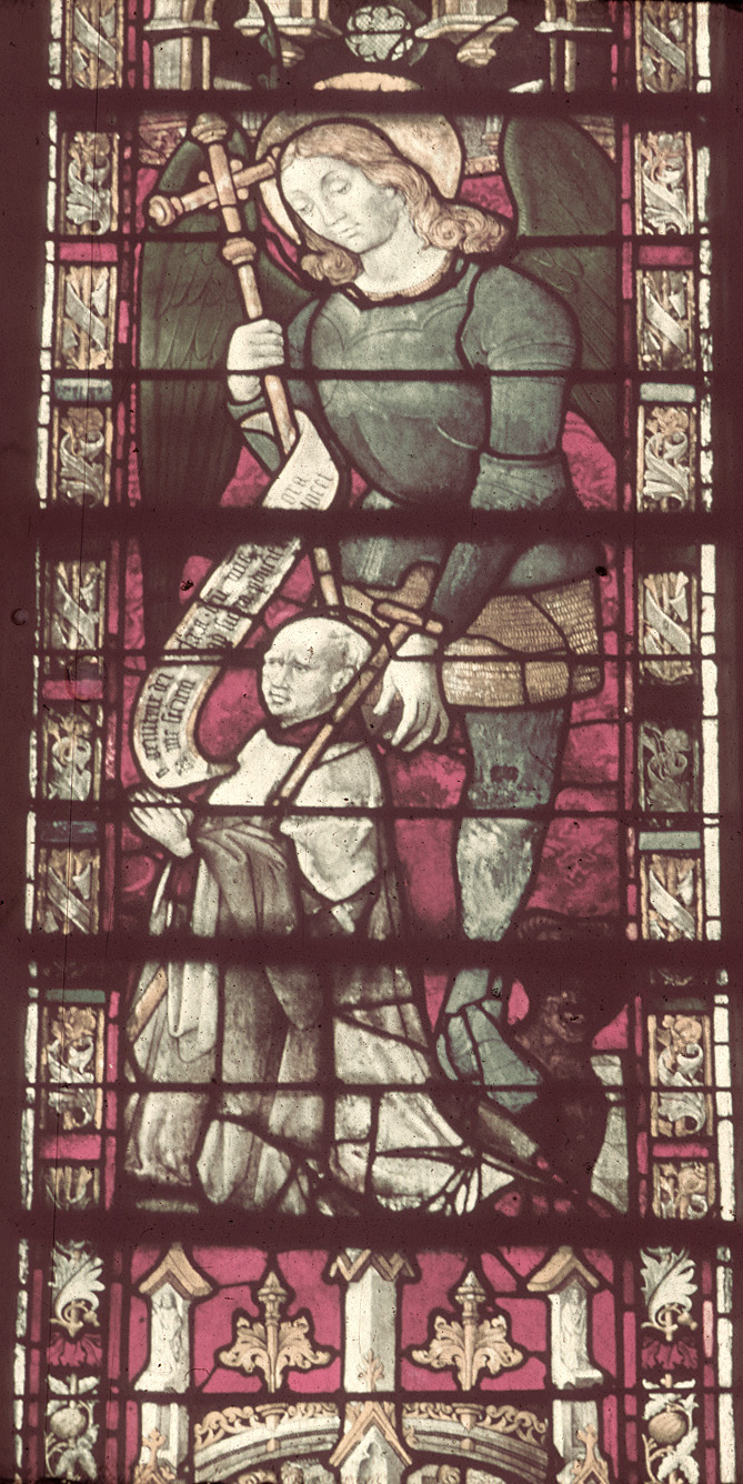 Nave, south, aisle bay window 4, lancet 3, upper register
