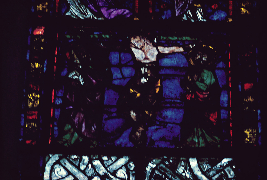 Nave, north, aisle bay window 1, lancet 2, lower register
