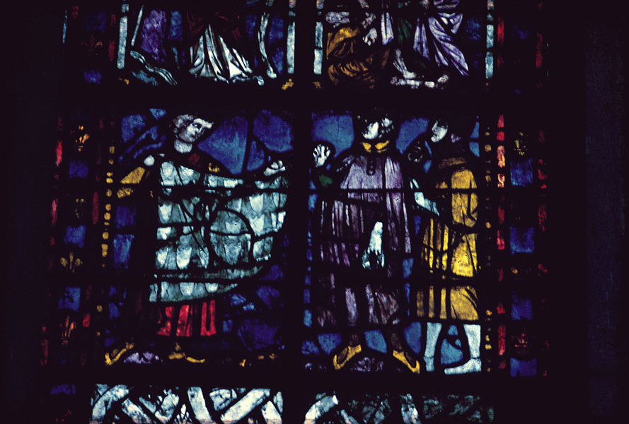 Nave, north, aisle bay window 1, lancet 3, lower register