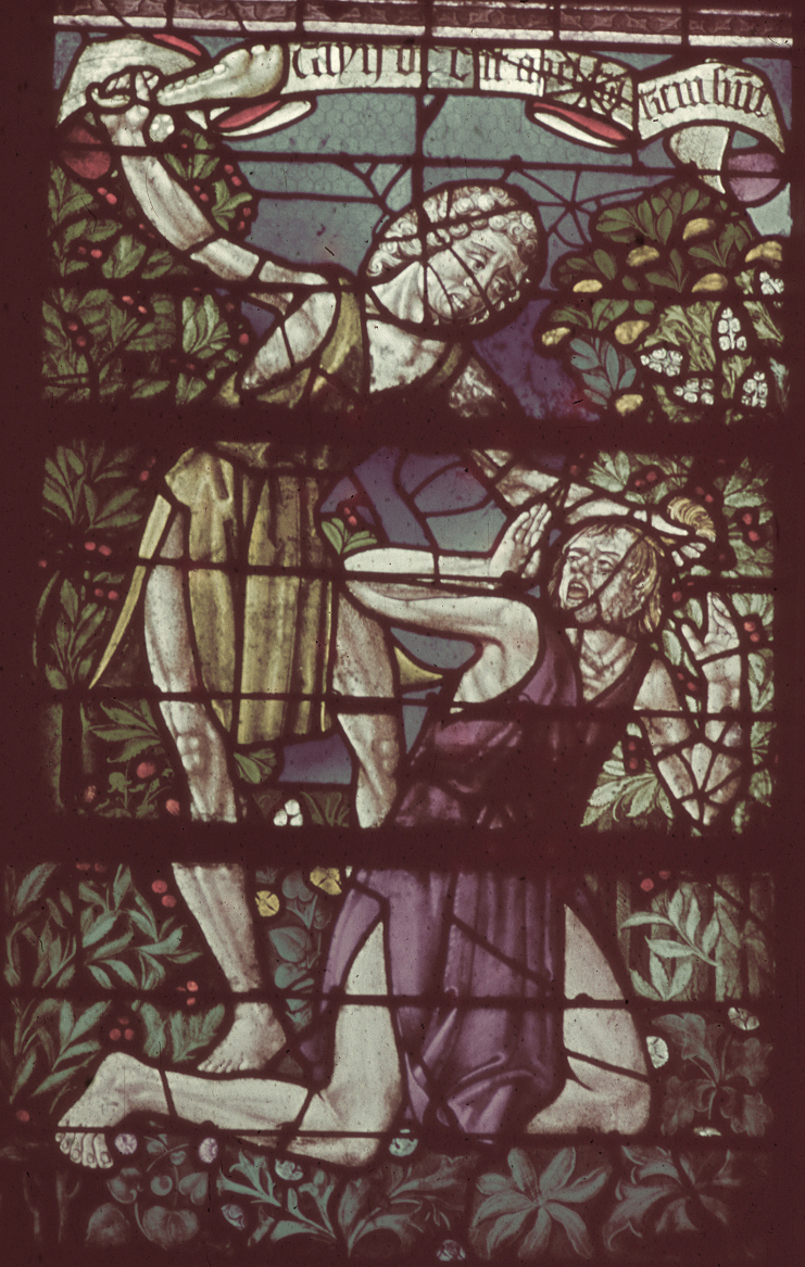 Nave, south, aisle bay window  9, lancet 3, 3rd register