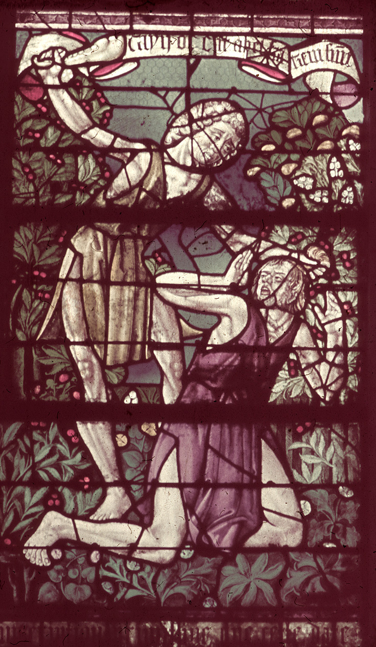 Nave, south, aisle bay window  9, lancet 3, 3rd register