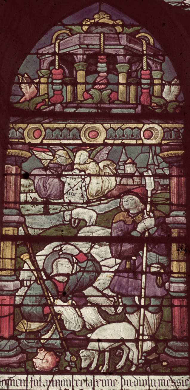 Nave, south, aisle bay window 3, lancet 1, 1st register