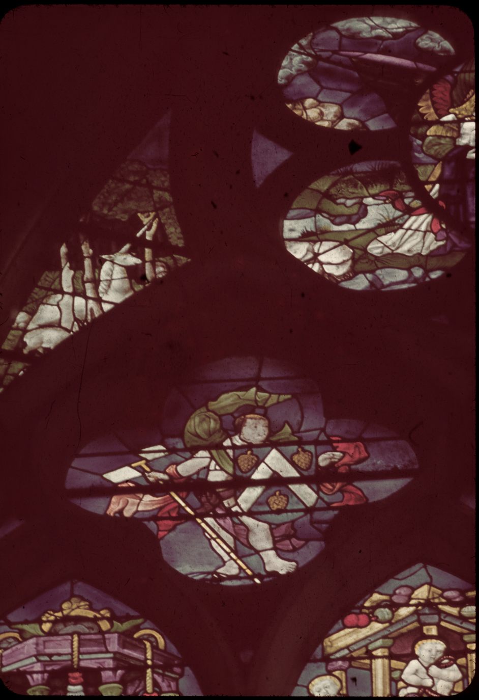 Nave, south, aisle bay window 3, quatrefoil above lancets 1 and 2