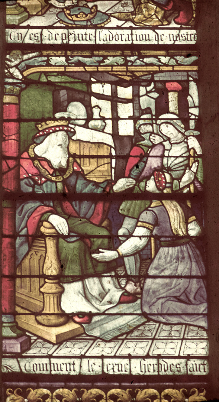 Nave, south, aisle bay window  3, lancet  3, 2nd register
