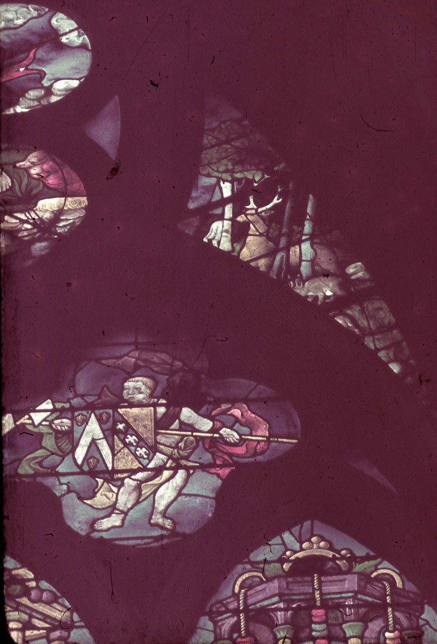 Nave, south, aisle bay window 3, quatrefoil above lancets 3 and 4