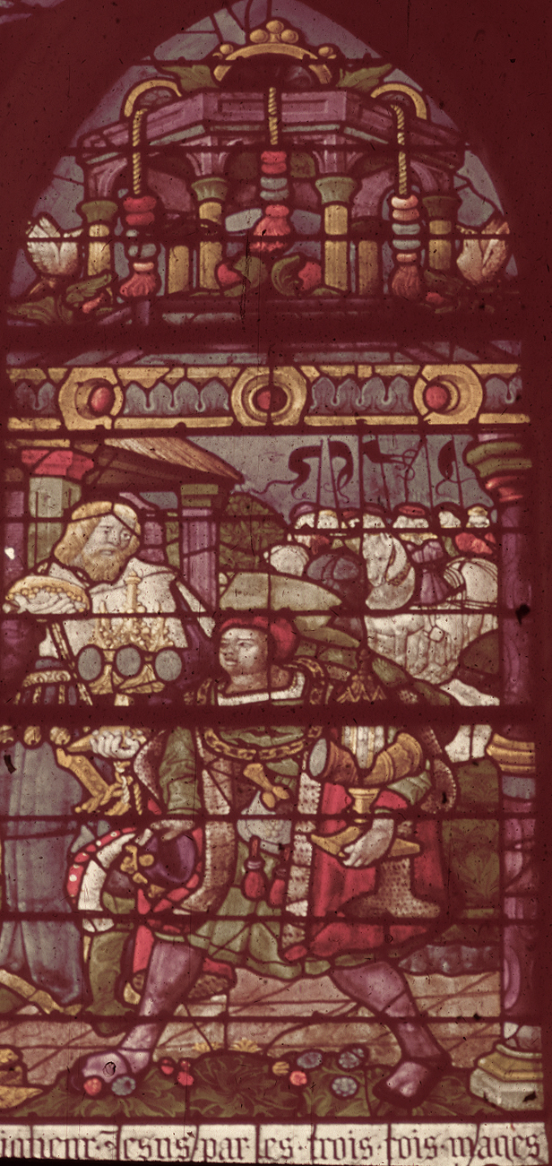 Nave, south, aisle bay window  3, lancet  4, 1st register