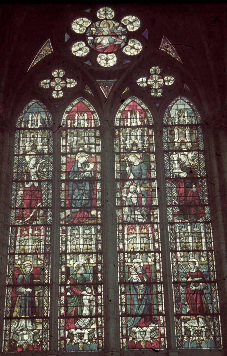 Nave, south, aisle bay window 4, full view